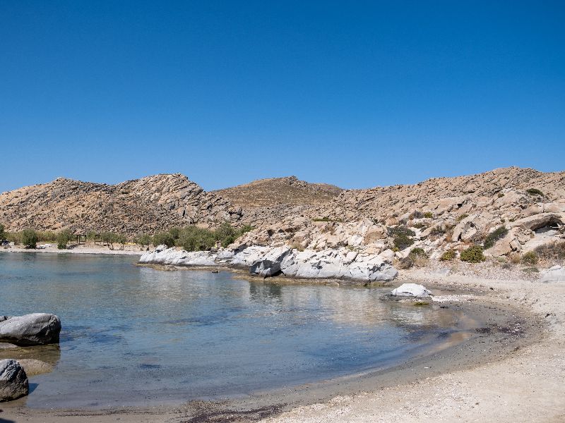 Quiet cove at Kolymbithres Beach in Paros, accessible via nearby ATV rental routes.